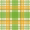 Vector seamless scottish tartan pattern in green, orange, beige