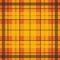 Vector seamless scottish tartan pattern in orange, black, red, yellow. British or irish celtic design for textile, clothes, fabric