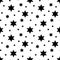 Vector seamless stars pattern. Star background based on random elements for high definition concept. Vector illustration isolated