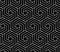 Vector seamless swirl hexagon pattern. Modern stylish thin linear texture