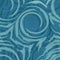 Vector seamless swirl pattern of spirals and curls. Abstract turquoise texture for fabrics or wrapping paper on a blue