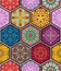 Vector seamless texture. Beautiful mega patchwork mosaic pattern