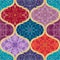 Vector seamless texture. Beautiful mega patchwork mosaic pattern for design and fashion with decorative elements