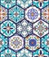 Vector seamless texture. Beautiful mega patchwork pattern for design and fashion with decorative elements