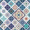 Vector seamless texture. Beautiful mega patchwork pattern for design and fashion with decorative elements in rhombus