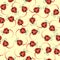 Vector seamless texture with cartoon ladybugs