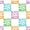Vector seamless texture with colorful squares