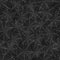 Vector seamless texture with grayscale spider web on a black background.