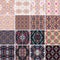 Vector seamless texture. Set of tribal colorful patterns for design. Electro boho color trend. Aztec ornamental style.