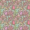 Vector Seamless Tileable Easter Background Pattern with Flowers
