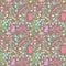 Vector Seamless Tileable Easter Background Pattern with Flowers