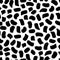 Vector seamless trendy modern brush spot pattern. Monochrome mes