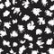 Vector seamless trendy modern dry brush spot pattern.