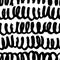 Vector seamless trendy modern stokes pattern. Messy ink dry bru