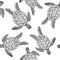 Vector seamless turtle pattern