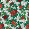 Vector seamless varicolored floral pattern