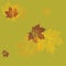 Vector seamless wallpaper. yellow maple leaves