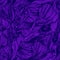 Vector seamless wave doodle hand drawn pattern in purple colors.