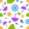 Vector seamless weather pattern