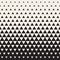 Vector Seamless White to Black Transition Triangle Halftone Gradient Pattern