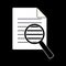 Vector search icon document. Find in document symbol. Search file icon.