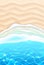 Vector seaside beach azure waves sand coast