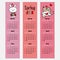 Vector season calendar spring color bookmark