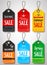 Vector Seasonal Sale Tags for Store Promotion