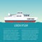 Vector seaway ocean delivery and shipping