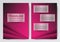 Vector set of 2 pages with deep pink tones. Creative business brochure cover template for banner, annual report, poster
