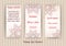 Vector set of 3 vintage lace banner template