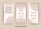 Vector set of 3 vintage lace banners