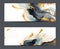 Vector set of abstract banners Luxury abstract fluid art painting background