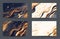 Vector set of abstract banners Luxury abstract fluid art painting background