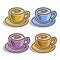 Vector set abstract Coffee Cups