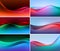 Vector Set of Abstract Colorful Multicolored Wave Backgrounds