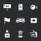 Vector Set of Advertising Icons. Carriers and forms.