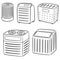 Vector set of air purifier