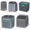 Vector set of air purifier