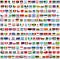 Vector set of all world countries sovereign states flags, arranged in alphabetical order