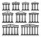 Vector set of ancient greek architecture with columns