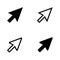 Vector set / arrow sign / cursors / icons. Vector illustration. Flat design.