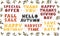 Vector set of autumn phrases for holidays and sales days