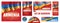 Vector set of banners with the national flag of the Armenia