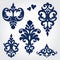 Vector set with baroque ornaments in Victorian style.