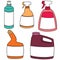 Vector set of bathroom cleaning solution