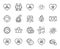 Vector set of Be mine, Love heart and Wedding glasses line icons set. Vector