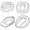 Vector set of bedpan