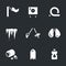 Vector Set of Biathlon fail Icons.