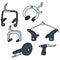 Vector set of bicycle brake type